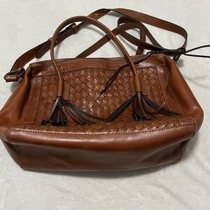 Noonday Collection Monterey Leather Woven Shoulder Purse